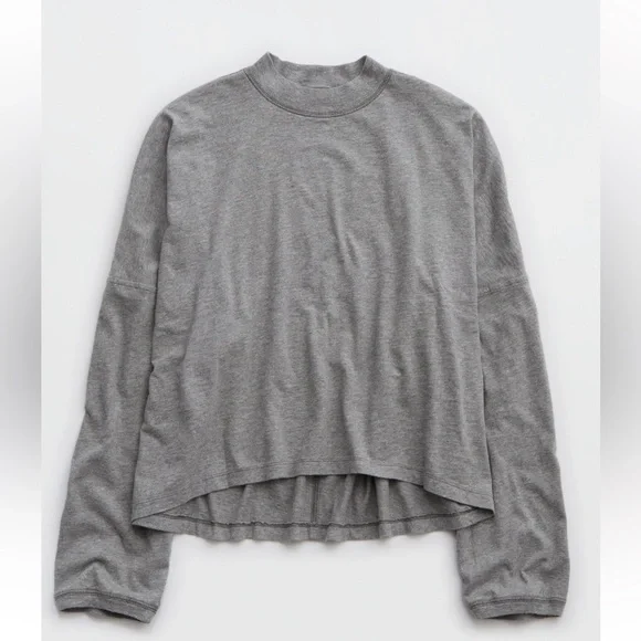 2 Aerie Cozy Mockneck Long Sleeve Tops - Picture 2 of 9